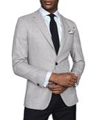 Reiss Men's Cotton-blend Checked Slim Fit Blazer