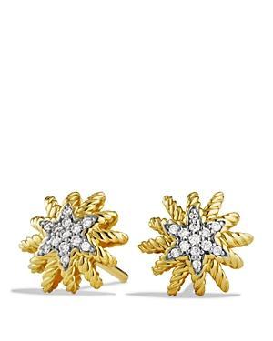 David Yurman Starburst Mini Earrings With Diamonds In Gold