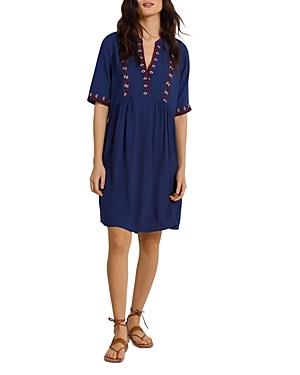 Gerard Darel Josef Embroidered Crepe Dress