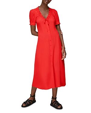 Whistles Ada Ruffled Midi Dress