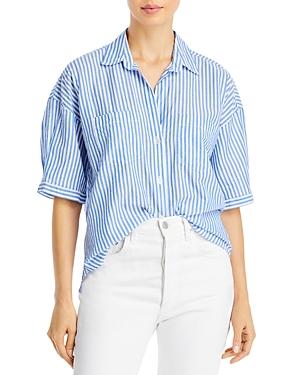 Velvet By Graham & Spencer Brandy Striped Short Sleeve Shirt