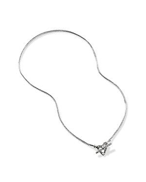 John Hardy Sterling Silver Mad Love Heart Toggle Foxtail Chain Necklace, 18