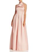 Eliza J Bow-neck Pleated Gown