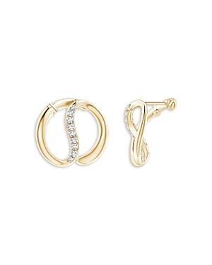 Natori 14k Yellow Gold Diamond Medium Yin-yang Stud Earrings