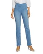 Nydj Marilyn Pull On Straight Leg Jeans In Bridgeport