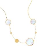 Lana Jewelry 14k Yellow Gold Short Blanca Gypsy Necklace With Mother-of-pearl, 18