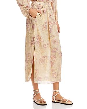 Vanessa Bruno Floral Print Midi Skirt