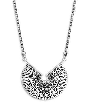 John Hardy Sterling Silver Classic Chain Angled Disc Pendant Necklace, 18