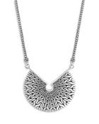 John Hardy Sterling Silver Classic Chain Angled Disc Pendant Necklace, 18