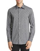 Emporio Armani Flocked Triangle Regular Fit Button-down Shirt