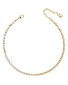 Baublebar Adrienne Crystal & Chain Link Ankle Bracelet In Gold Tone