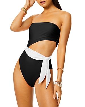 Ramy Brook Gigi Colorblock Side Cutout One Piece Swimsuit
