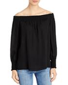 Kobi Halperin Jade Off-the-shoulder Silk Blouse