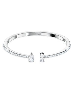 Swarovski Attract Mixed Crystal Cuff Bracelet In Silver Tone