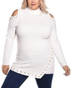Belldini Embellished Cold Shoulder Sweater - 100% Exclusive