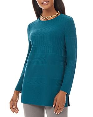 Misook Jacquard Tunic Sweater