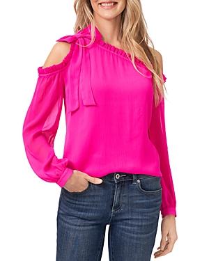 Cece Tie-neck One Shoulder Top