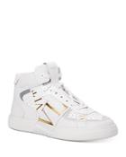 Valentino Garavani Mid Top Calfskin Vl7n Sneaker With Bands