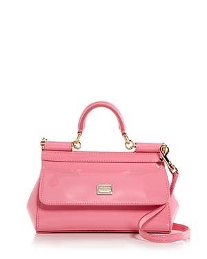 Dolce & Gabbana Small Patent Leather Top Handle Crossbody