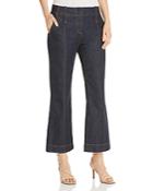 Tory Burch Cropped Flare Jeans In Resin Rinse