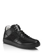 Salvatore Ferragamo Leather Mid Top Sneakers - 100% Exclusive