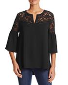 Marled Lace Panel Bell Sleeve Blouse - 100% Bloomingdale's Exclusive