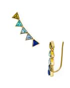 Rebecca Minkoff Triangle Climber Earrings