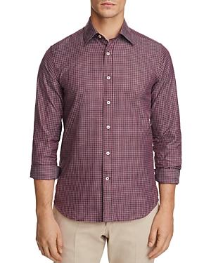 Canali Small Check Regular Fit Button-down Shirt