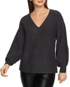 1.state V-neck Bubble-sleeve Sweater