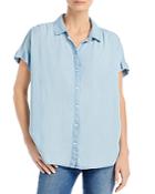 Beachlunchlounge Rileah Denim Button Up Shirt