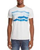 Sol Angeles Wave Stripe Distressed Graphic Tee