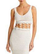 Capitanna Miranda Crocheted Crop Top Swim Cover-up