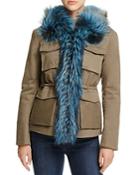 Maximilian Furs Fox Fur-trimmed Military Jacket - 100% Bloomingdale's Exclusive