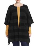 Eileen Fisher Plus Wool Stripe Cardigan