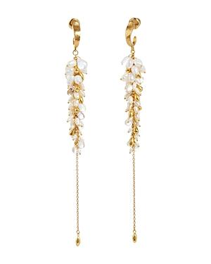 Gurhan 24/22k Yellow Gold Long & Platinum Multi-gemstone Chandelier Earrings