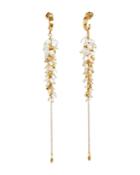 Gurhan 24/22k Yellow Gold Long & Platinum Multi-gemstone Chandelier Earrings