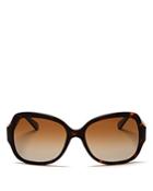 Tory Burch Polarized Oversized Square Sunglasses, 57mm