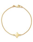 Bloomingdale's 14k Yellow Gold Polished Star Charm Bracelet On Popcorn Chain - 100% Exclusive