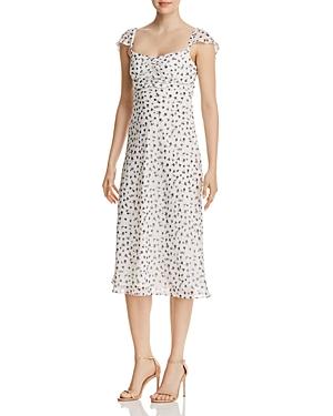 The East Order Bailey Ruched Floral-print Midi Dress