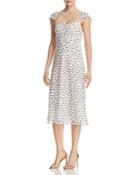 The East Order Bailey Ruched Floral-print Midi Dress