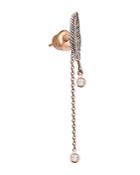 Kismet By Milka 14k Rose Gold Diamond Feather Earring