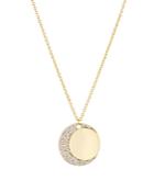 Jules Smith Pave Crescent-moon Disc Pendant Necklace, 16
