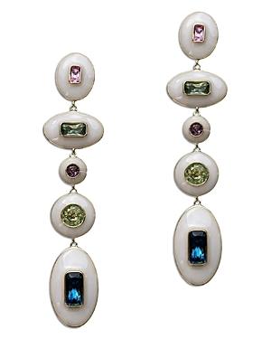 Nicola Bathie Mixed Crystal Statement Earrings In 14k Gold Plated