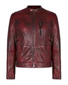 John Varvatos Star Usa Reyes Sheepskin Slim Fit Racer Jacket