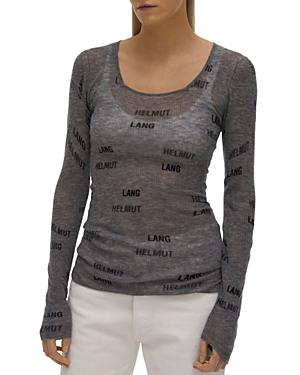 Helmut Lang Ribbed Logo Top