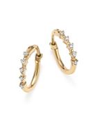 Adina Reyter 14k Yellow Gold 5-diamond Huggie Hoop Earrings