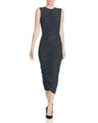 Narciso Rodriguez Ruched Jersey Midi Dress