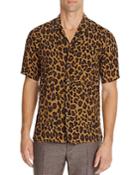 Marc Jacobs Leopard Print Slim Fit Button Down Shirt