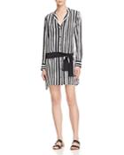 Kate Moss For Equipment Rosland Stripe Silk Shirt Dress