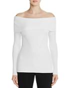 Michael Michael Kors Ribbed Off-the-shoulder Sweater